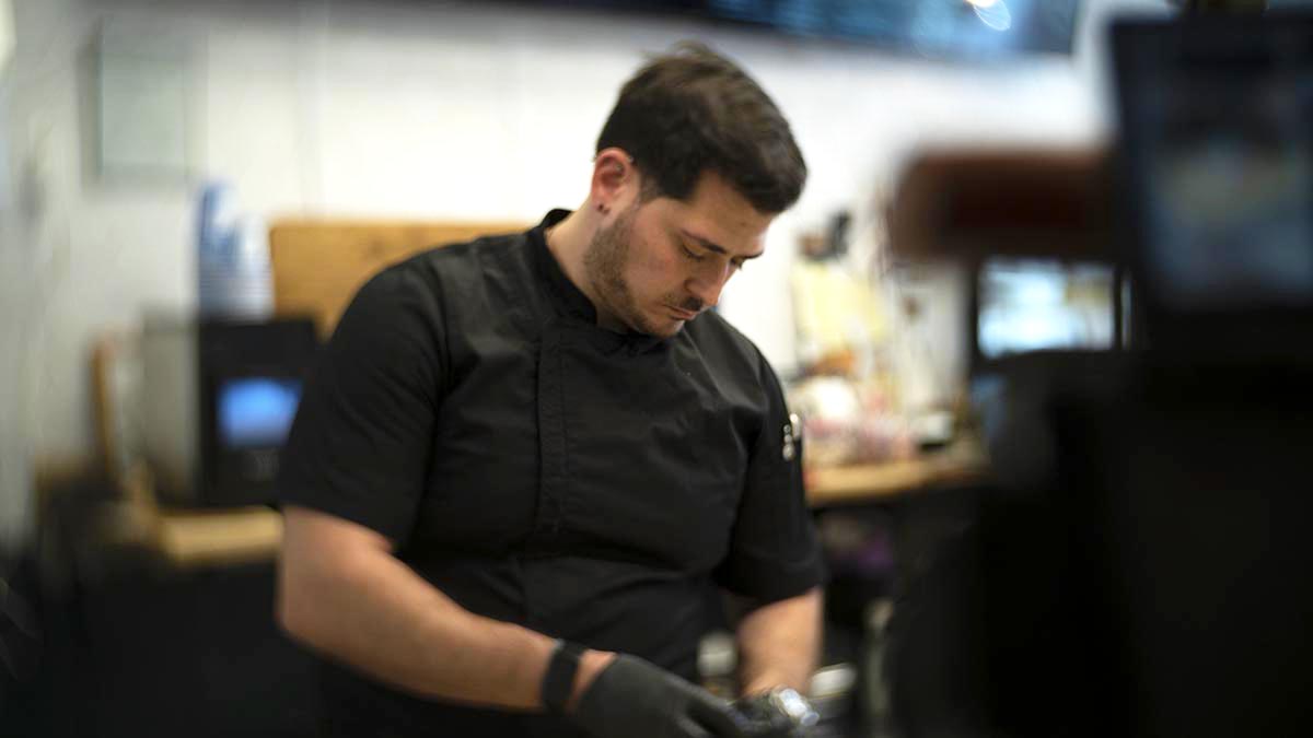 Charcuterie expert teaching a workshop